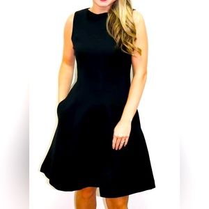 spanx perfect fit and flare dress black sz Small